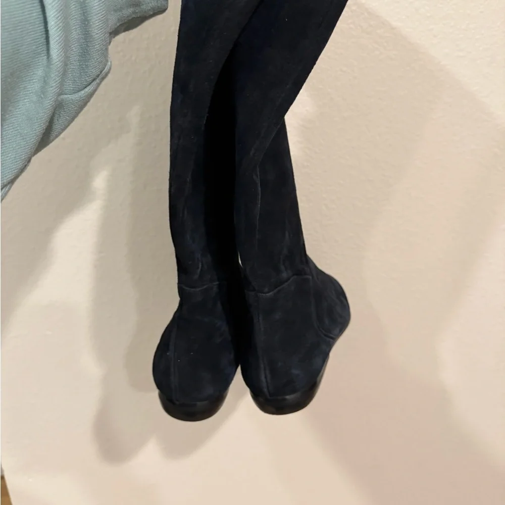 Elegant Blue real leather Women's Boots 8